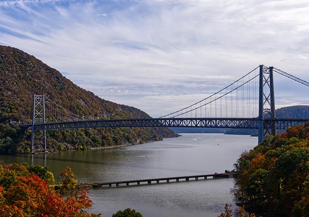Bear Mountain Bridge in Hudson Valley, New York.