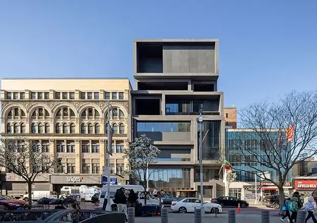 A sculpted precast-and-glass façade gives the Studio Museum in Harlem a strong civic presence on 125th Street while delivering museum-grade performance, durability, and daylight control.
