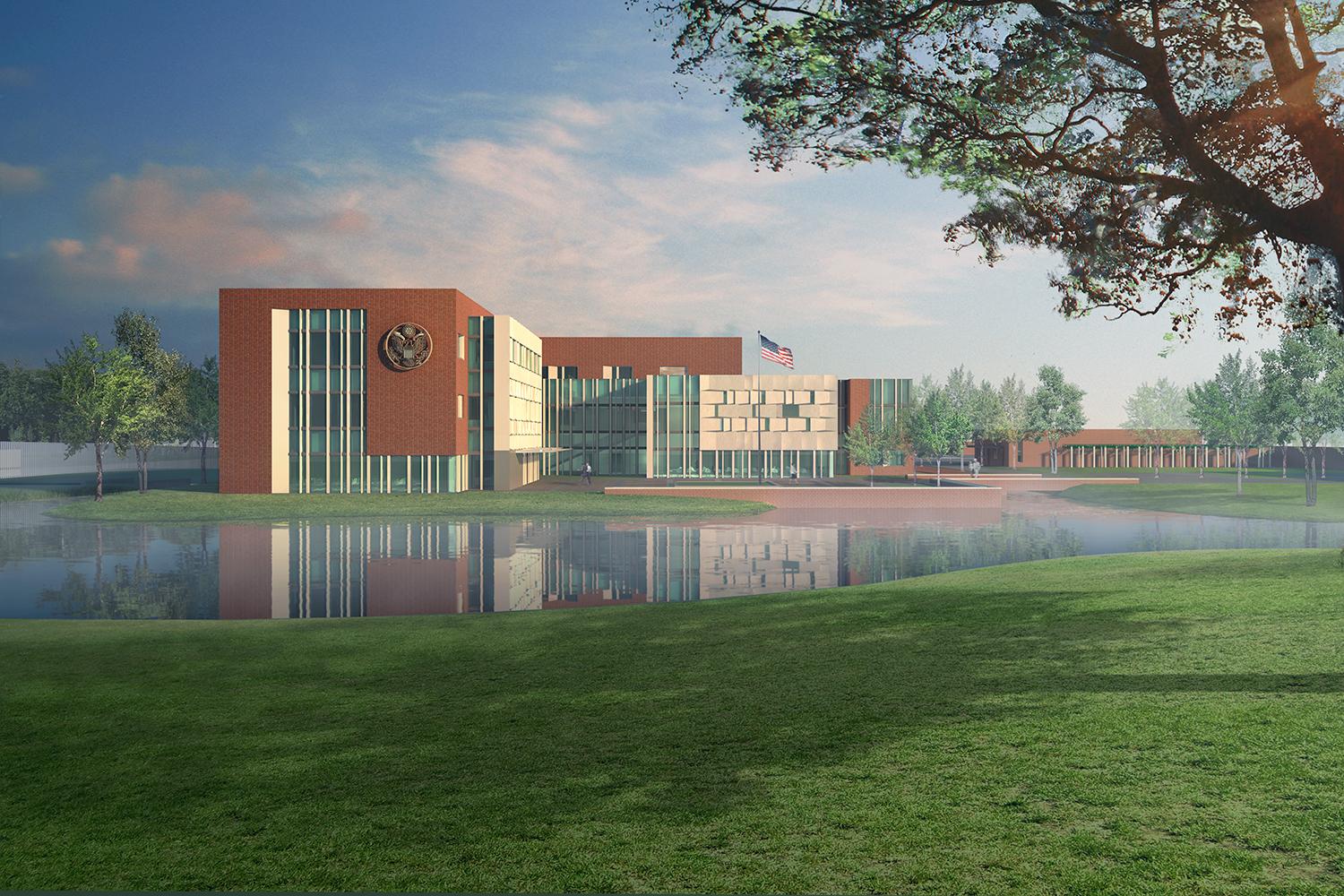 The United States Embassy in The Hague.