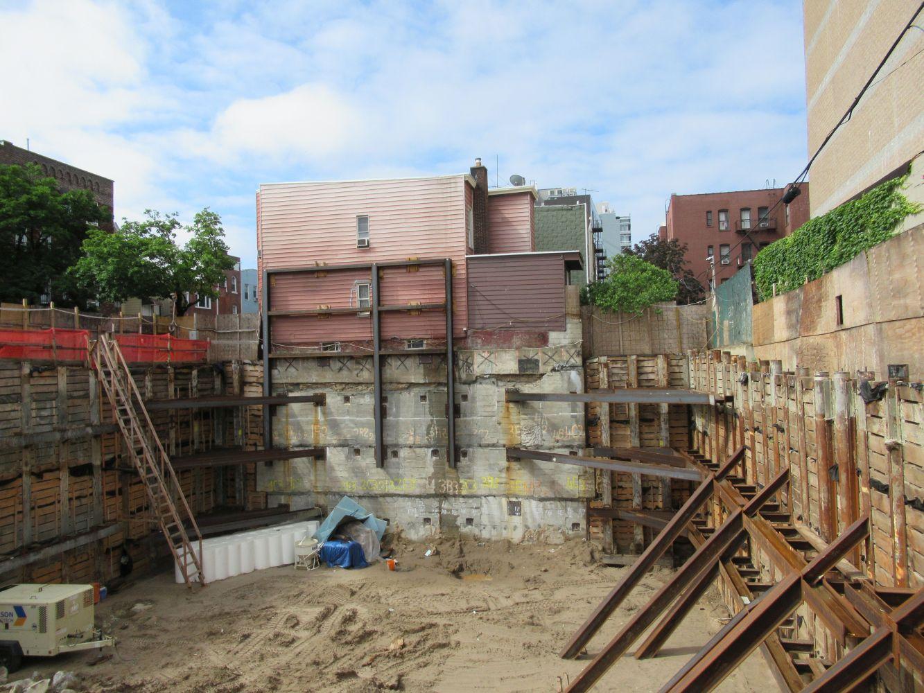 Queens, New York – damaged and stabilized home due to adjacent underpinning.