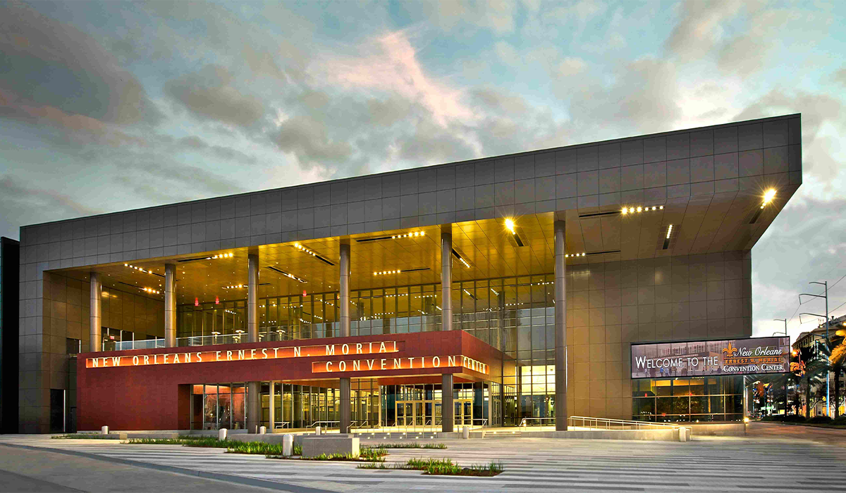 The Ernest N. Morial Convention Center in New Orleans, Louisiana.