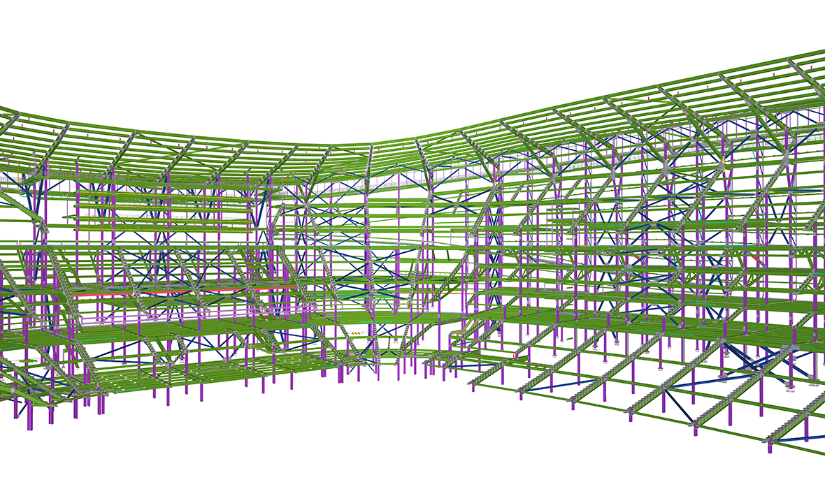 Tekla model of New Highmark Stadium in Orchard Park, New York.