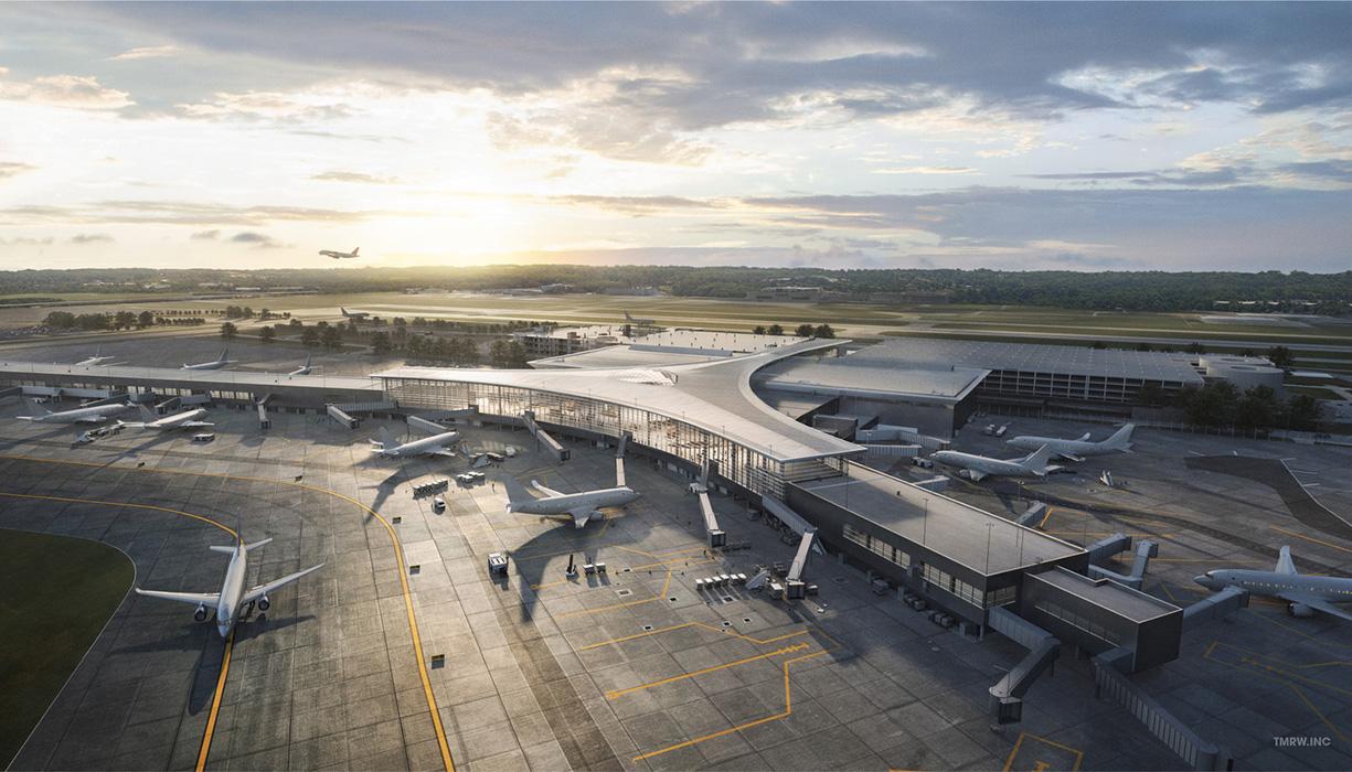 John Glenn Columbus International Airport, New Passenger Terminal in Columbus, Ohio.
