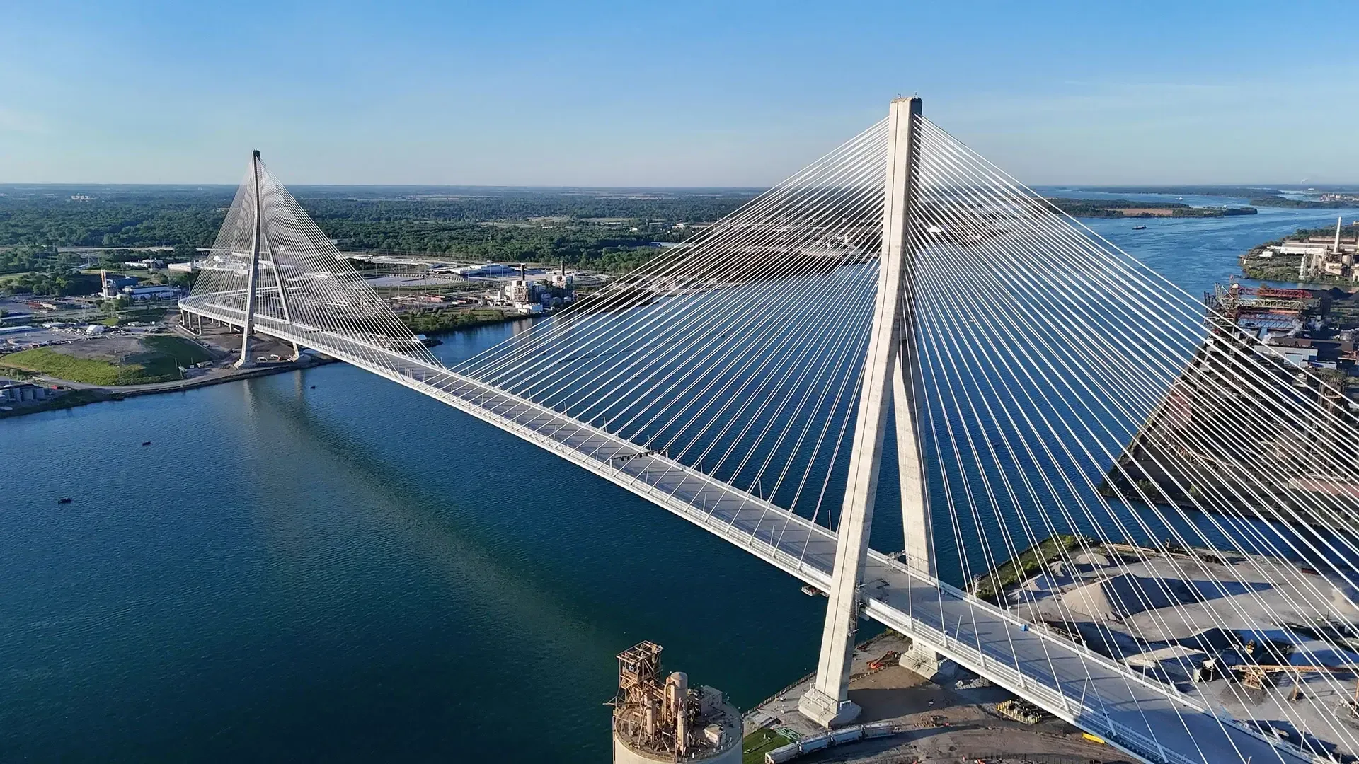 The Gordie Howe International Bridge strengthens transportation links between the United States and Canada. 