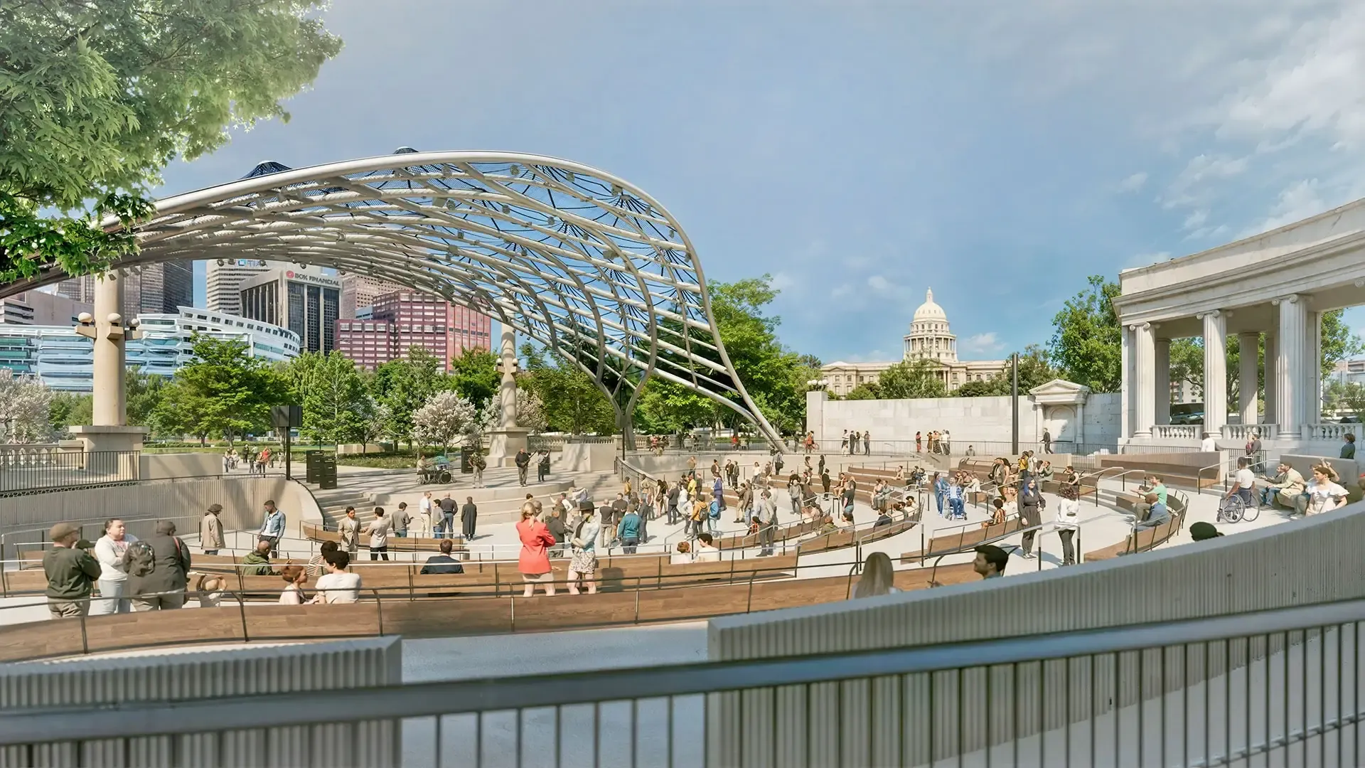 The project revitalizes the Greek Theater to support contemporary performances while preserving its historic character and improving the visitor experience.