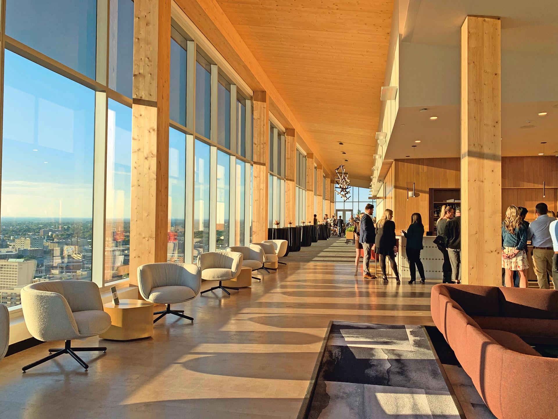 Because timber is lighter than steel and concrete, it allows for more efficient substructures – often eliminating the need for costly and time-consuming deep foundation systems. 