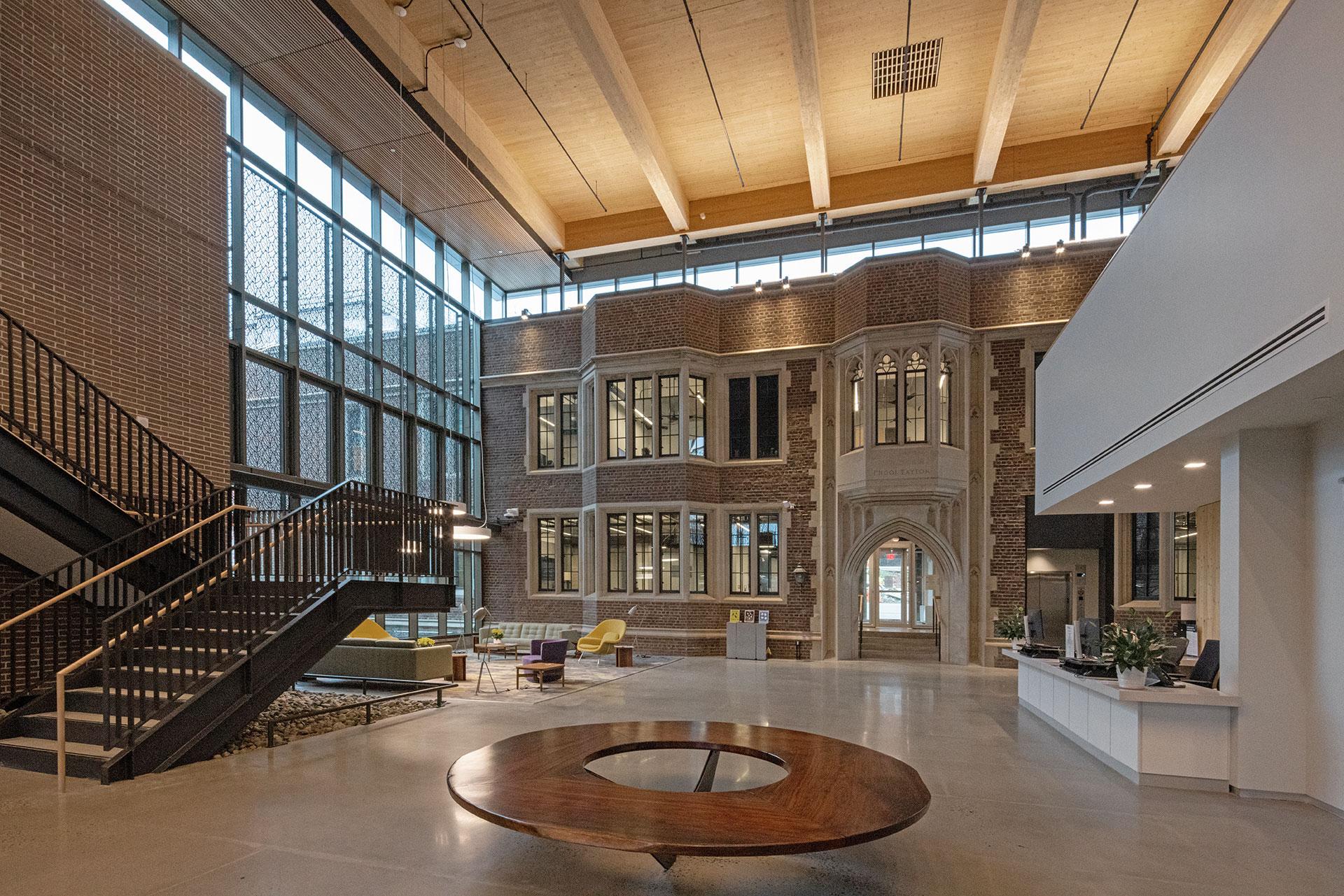 Mass timber sequesters the carbon absorbed by the trees as they grew – an advantage that is magnified by timber’s ability to be reused in circular construction. 