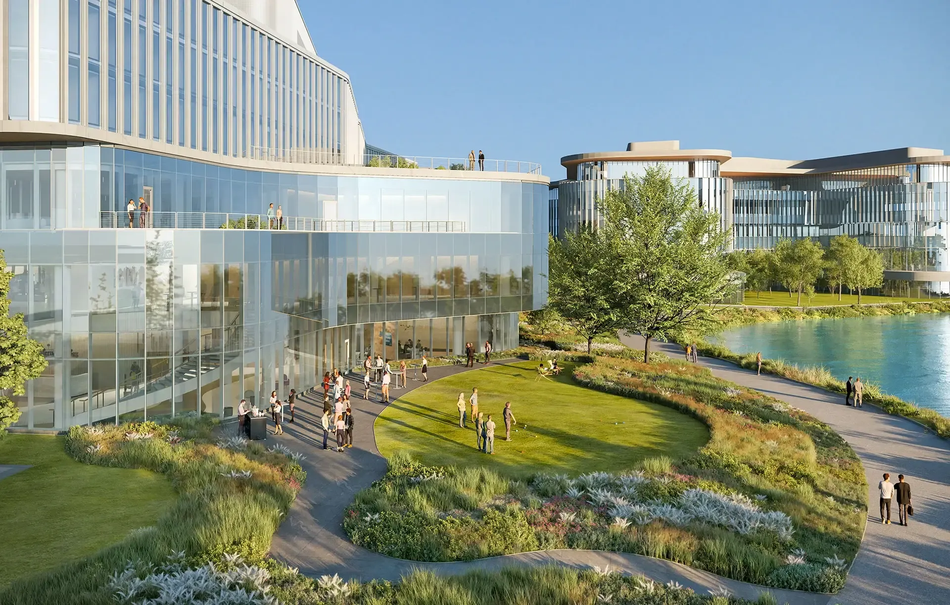 The facility will expand Executive Education programming with flexible classrooms, hybrid learning environments, meeting and study rooms, dining spaces, an executive club, and overnight guest rooms.
