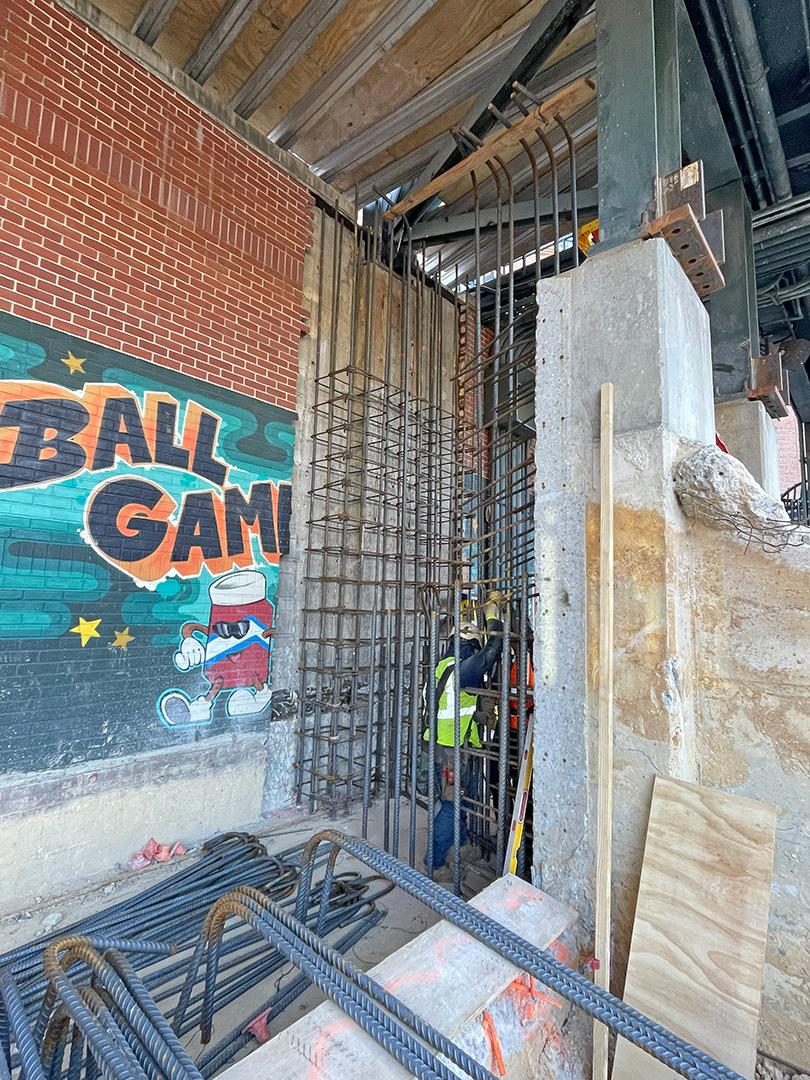 Structural strengthening at the ballpark’s two press levels ensures these new and expanded spaces can be supported safely and efficiently.