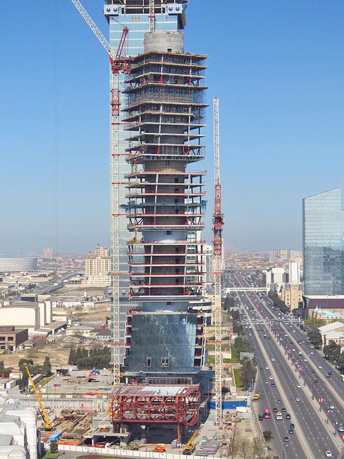 Ministry of Taxes Tower in Baku, Azerbaijan.