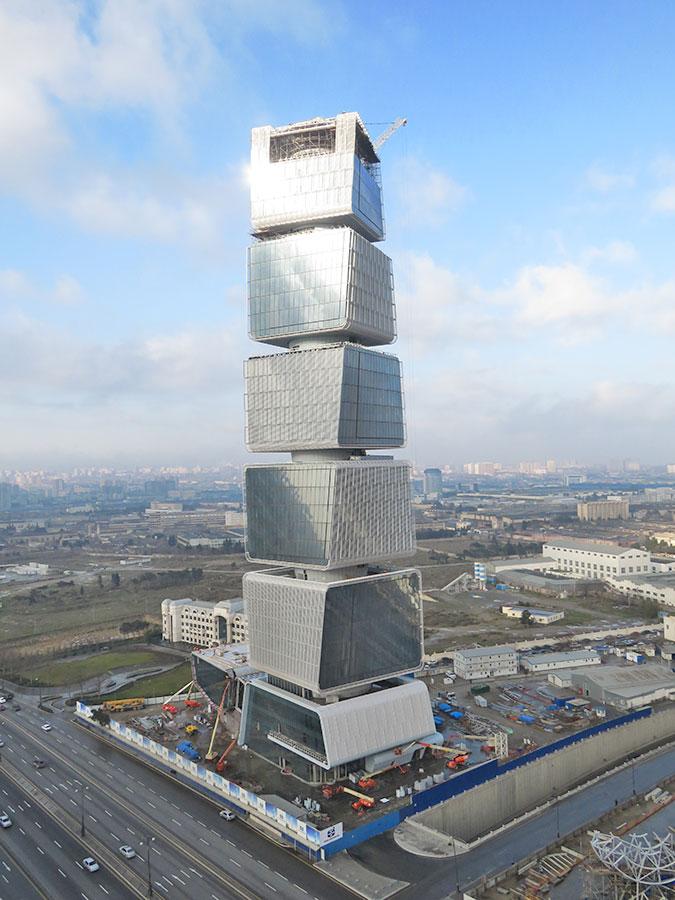Ministry of Taxes Tower in Baku, Azerbaijan.