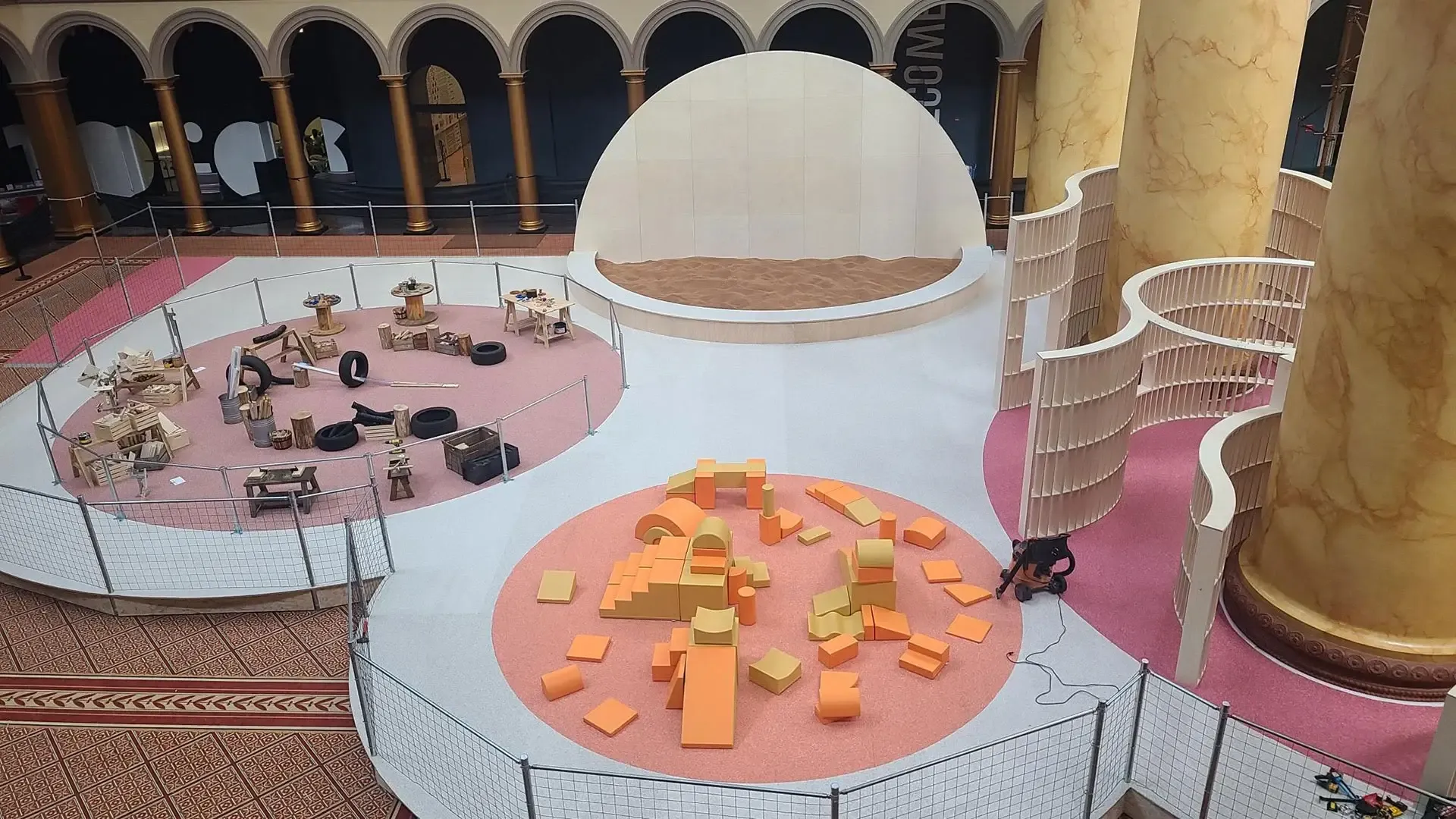The Playground also features family activities, workshops, and public programs that extend the exhibit’s reach beyond the installation itself.