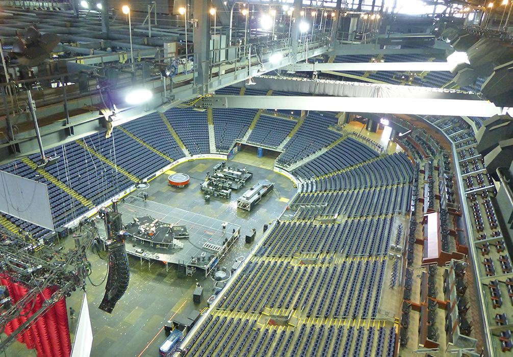 Rigging for Shania Twain at Nationwide Arena in Columbus, Ohio.